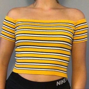 Yellow off the sholder top